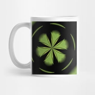 circle round a hexagonal geometric shape in emerald green Mug